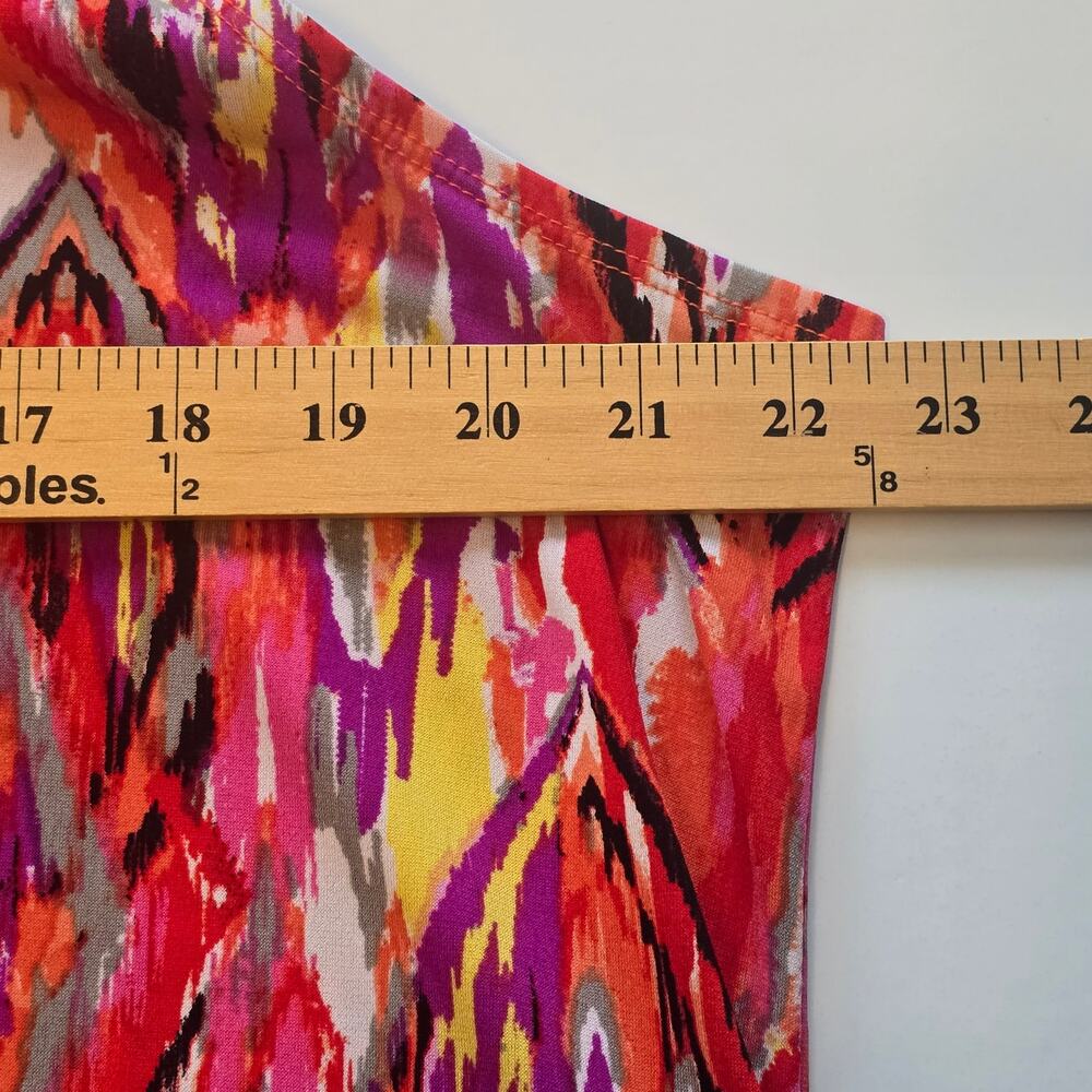 Susan Graver Top Womens Plus Size 1X Multicolor Liquid Knit Sleeveless Colorful - Picture 8 of 9